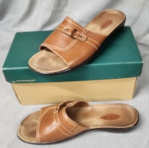 Clarks Espresso Sandals - Tan - Women's Size 7